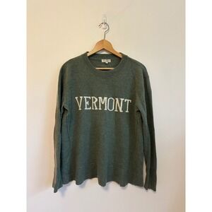 Cortland Park Vermont Cashmere Crew Neck Sweater in Green| Size Small